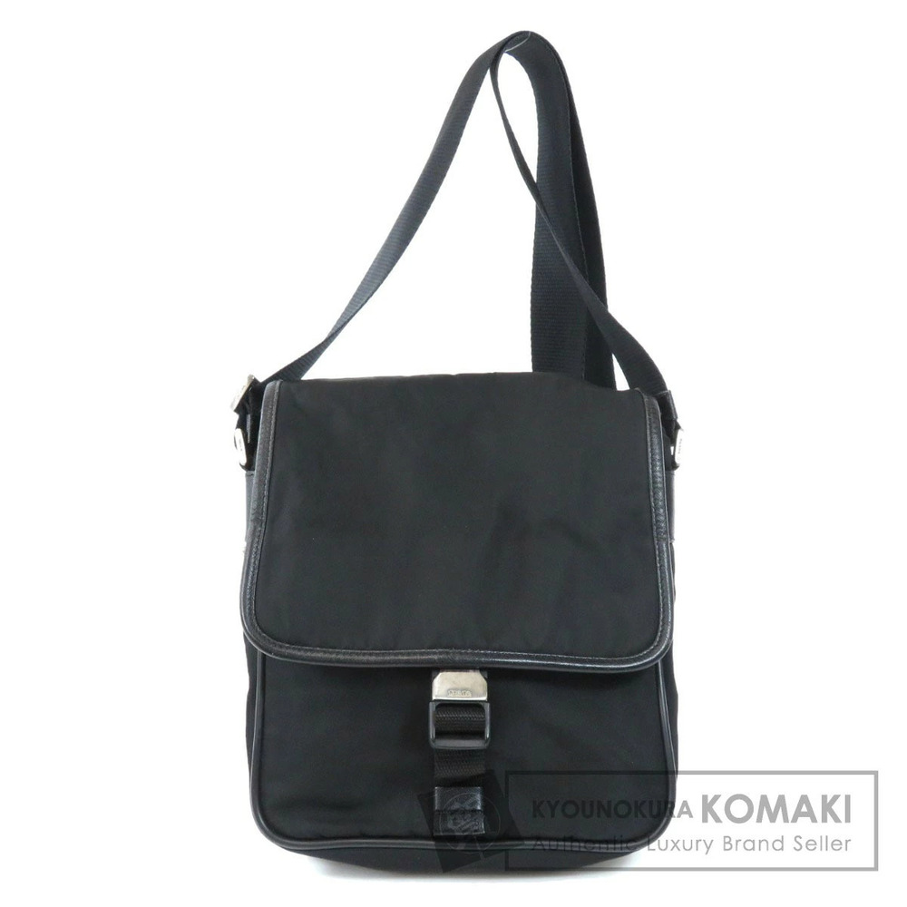 Prada logo plate Black Shoulder Crossbody bag